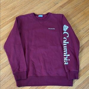 Columbia Red Sweatshirt with Signature Sleeve Logo